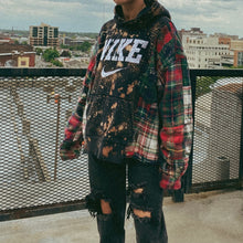 Load image into Gallery viewer, Bleached Nike Flannel Hoodie
