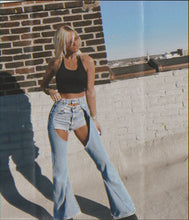Load image into Gallery viewer, Denim Chaps (size 4)
